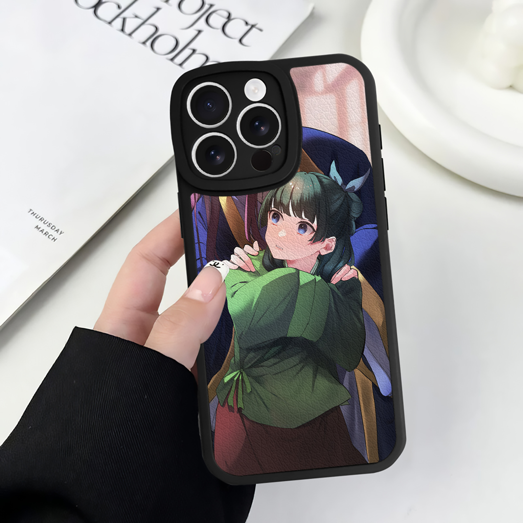 （画像用） 薬屋のひとりごと The Apothecary Diaries 【iPhone 16シリーズ対応】シリコンスマホケース（レザー調） 材質：シリコン